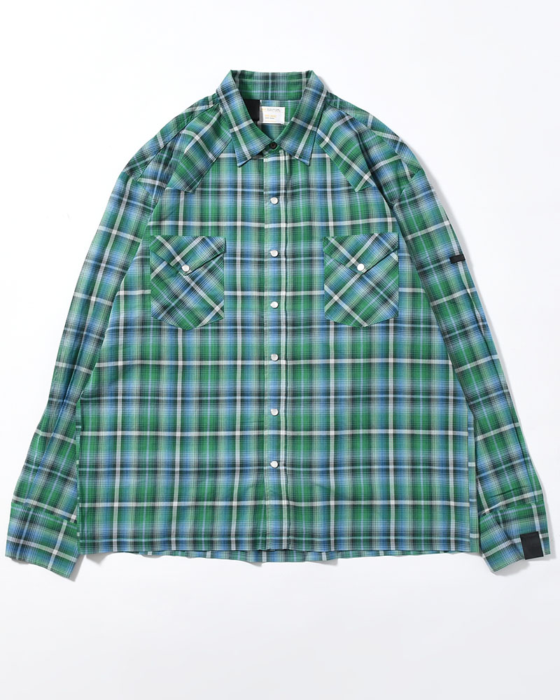 WESTERN SHIRT -GREEN CHECK-