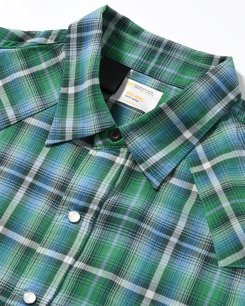 WESTERN SHIRT -GREEN CHECK-