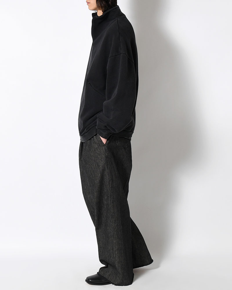 RESEARCHED HZ PULLOVER / COTTON SWEAT -BLACK-