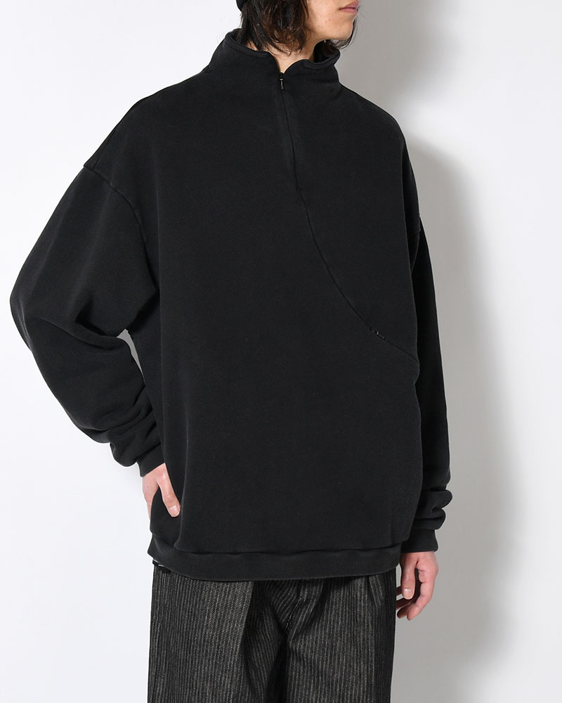 RESEARCHED HZ PULLOVER / COTTON SWEAT -BLACK-