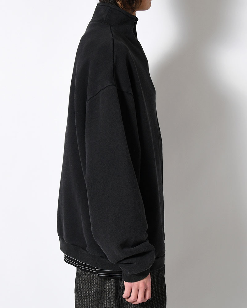 RESEARCHED HZ PULLOVER / COTTON SWEAT -BLACK-
