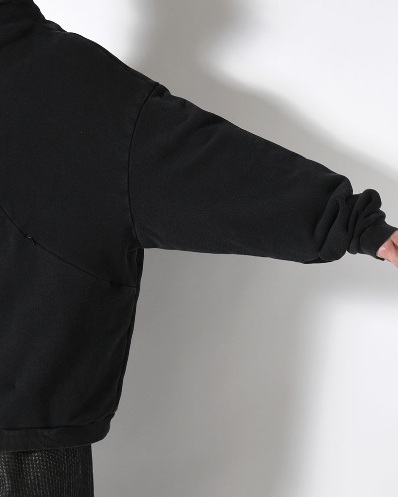RESEARCHED HZ PULLOVER / COTTON SWEAT -BLACK-