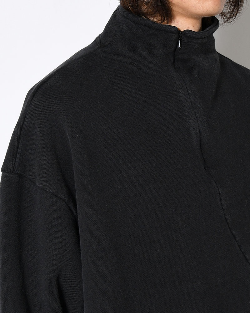 RESEARCHED HZ PULLOVER / COTTON SWEAT -BLACK-