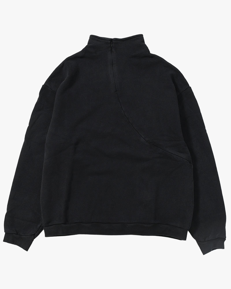 RESEARCHED HZ PULLOVER / COTTON SWEAT -BLACK-
