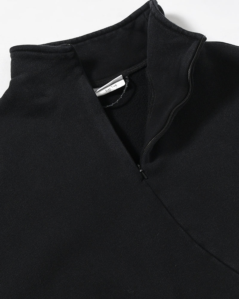 RESEARCHED HZ PULLOVER / COTTON SWEAT -BLACK-