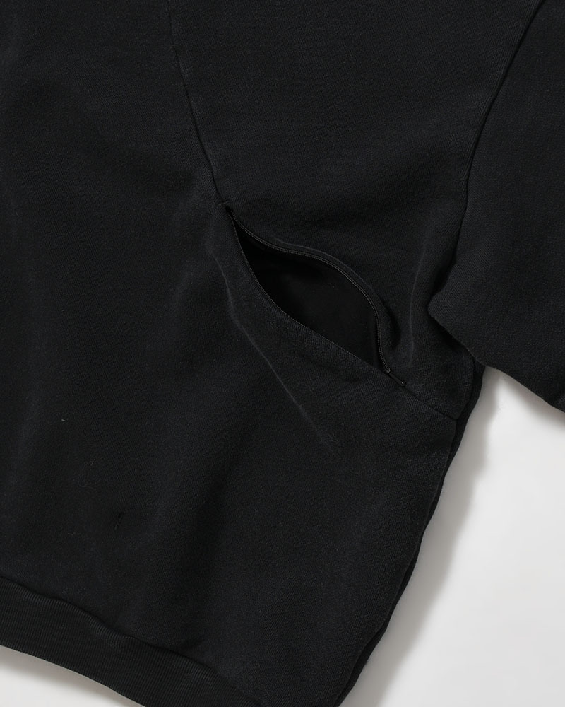 RESEARCHED HZ PULLOVER / COTTON SWEAT -BLACK-