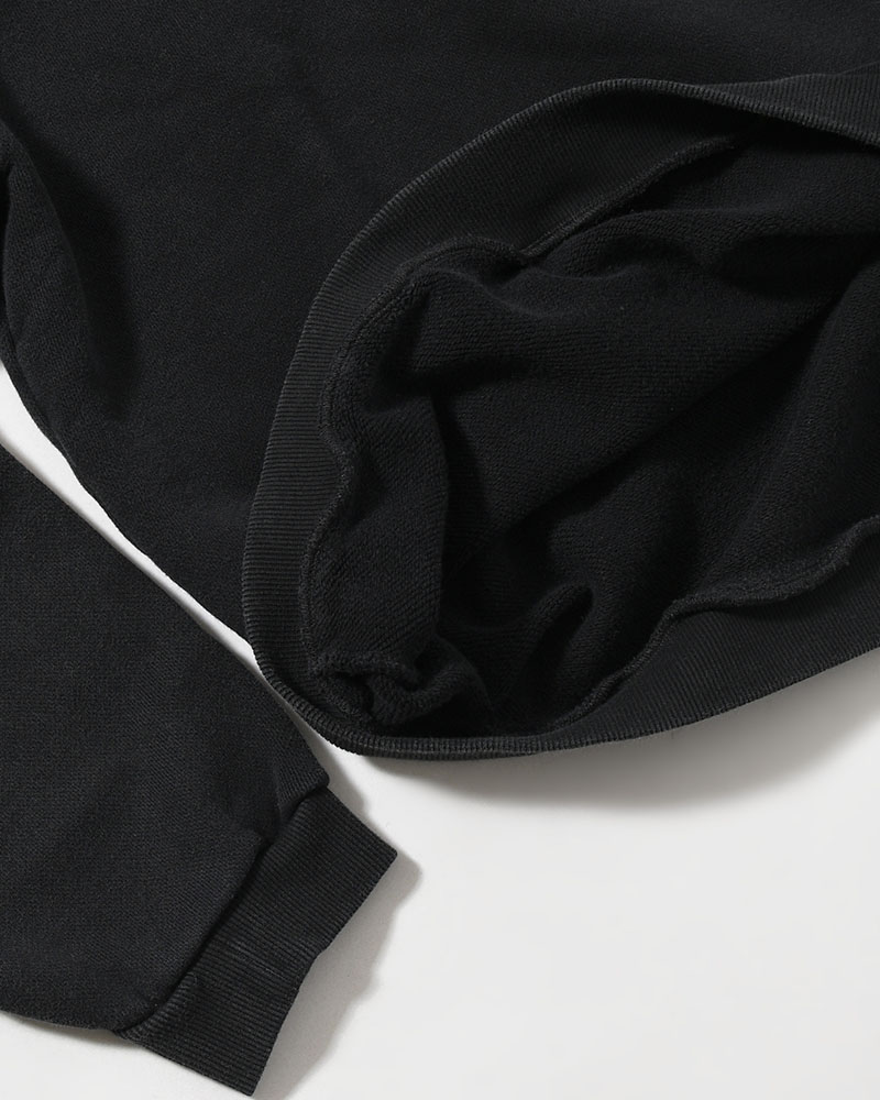RESEARCHED HZ PULLOVER / COTTON SWEAT -BLACK-