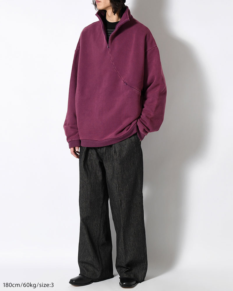 RESEARCHED HZ PULLOVER / COTTON SWEAT -PURPLE-