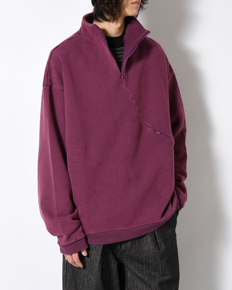 RESEARCHED HZ PULLOVER / COTTON SWEAT -PURPLE-