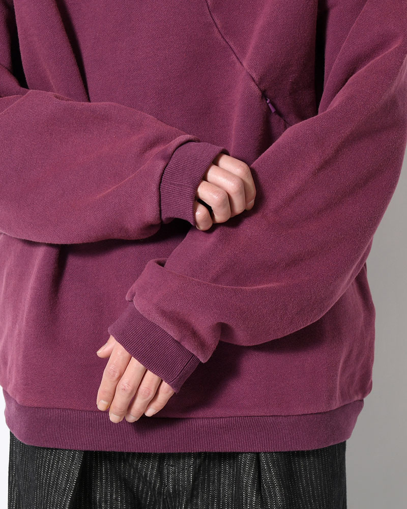 RESEARCHED HZ PULLOVER / COTTON SWEAT -PURPLE-