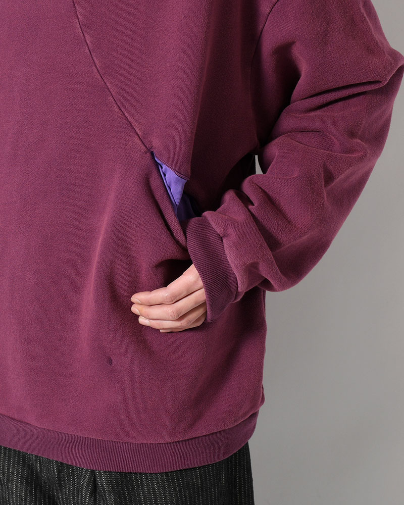 RESEARCHED HZ PULLOVER / COTTON SWEAT -PURPLE-