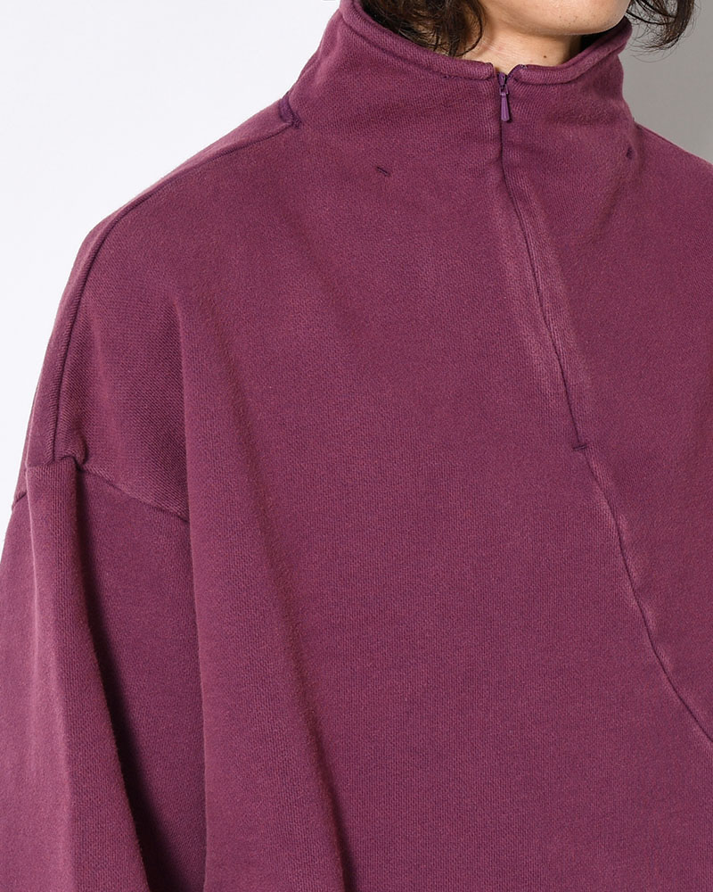 RESEARCHED HZ PULLOVER / COTTON SWEAT -PURPLE-