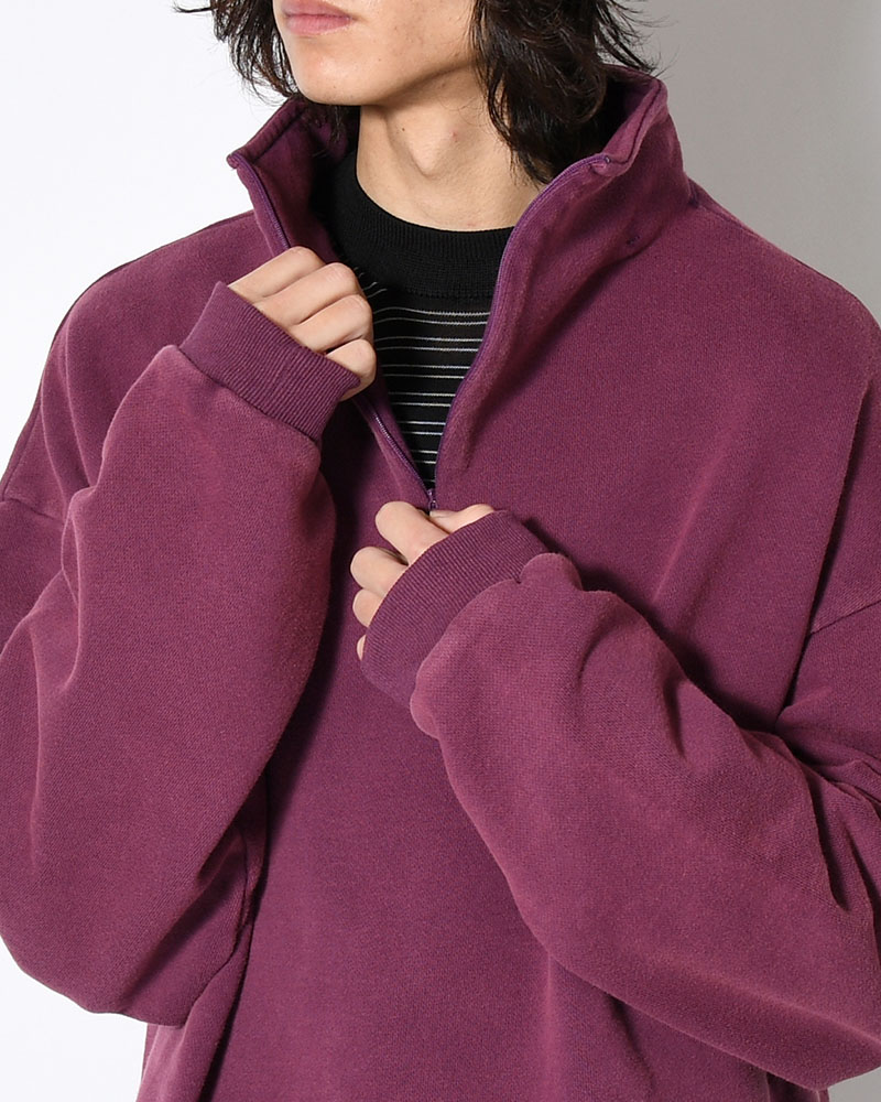 RESEARCHED HZ PULLOVER / COTTON SWEAT -PURPLE-