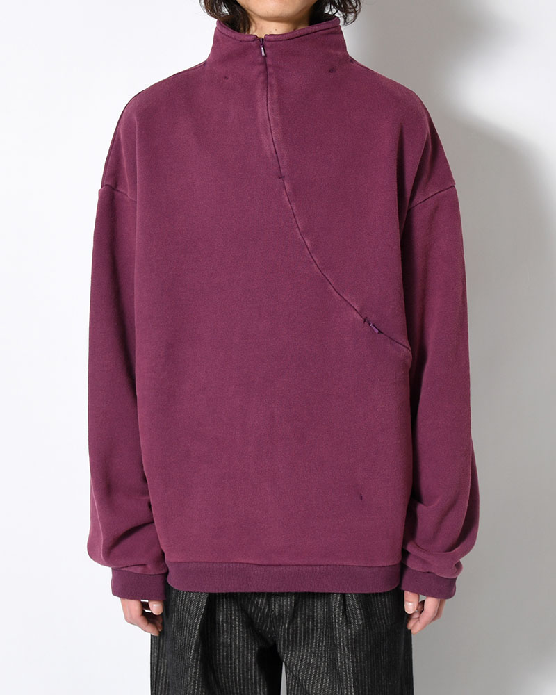 RESEARCHED HZ PULLOVER / COTTON SWEAT -PURPLE-