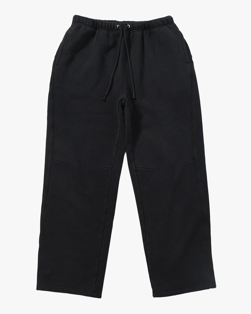 RESEARCHED EASY PANTS / COTTON SWEAT -BLACK-
