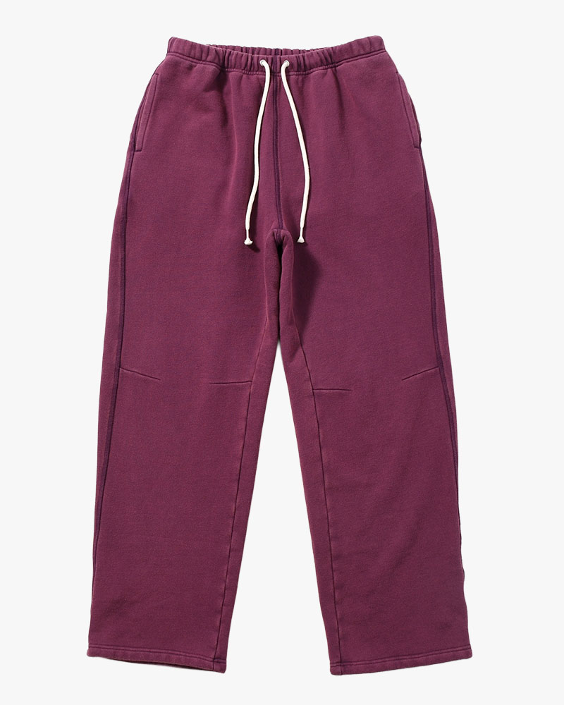 RESEARCHED EASY PANTS / COTTON SWEAT -PURPLE-