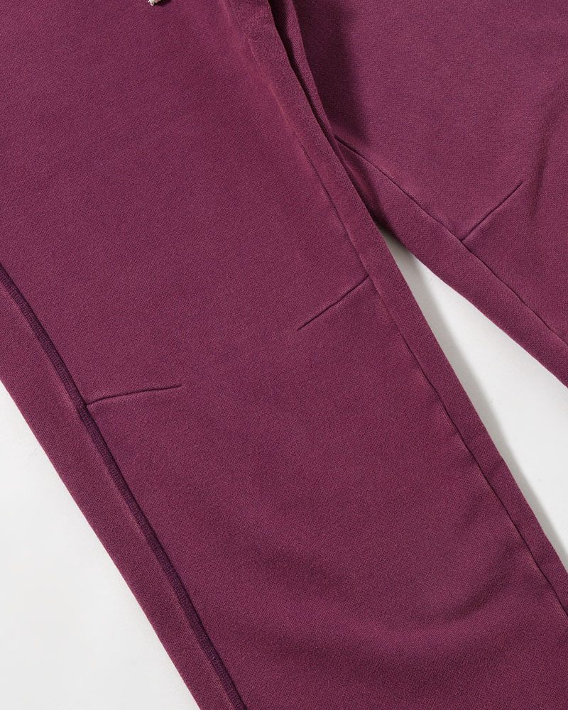 RESEARCHED EASY PANTS / COTTON SWEAT -PURPLE-