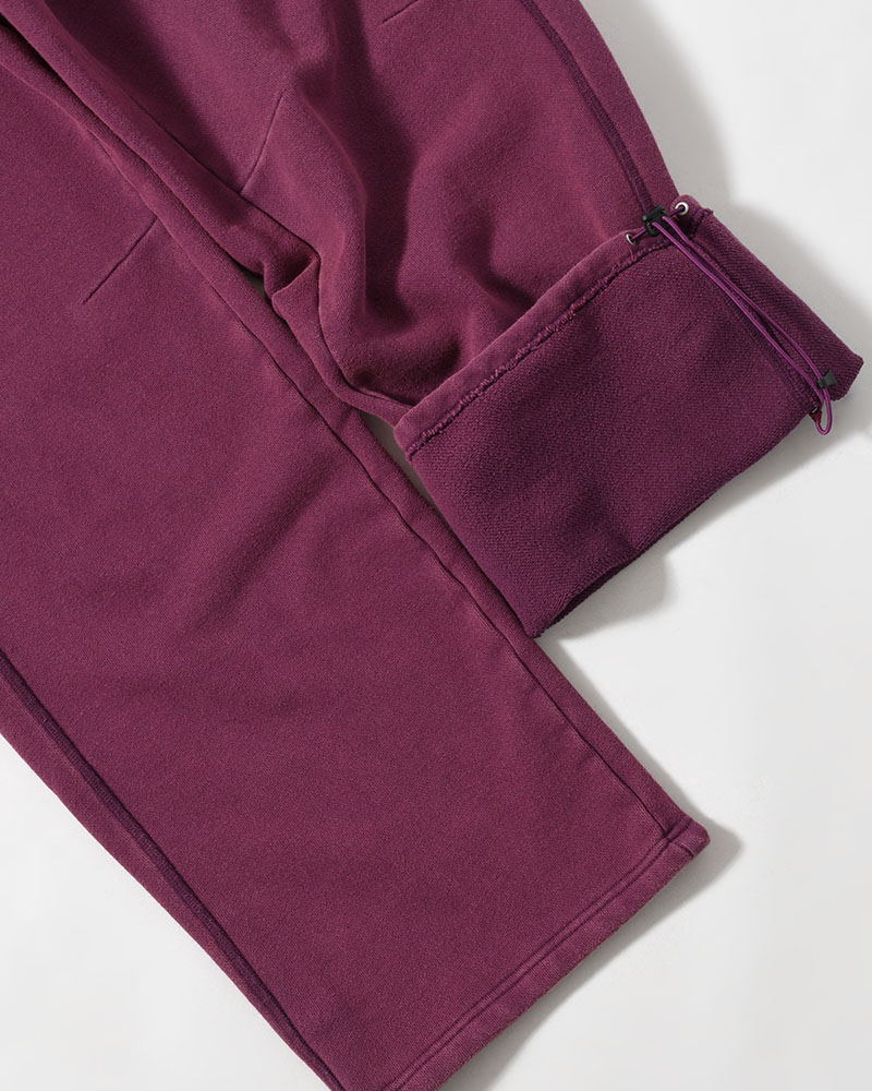 RESEARCHED EASY PANTS / COTTON SWEAT -PURPLE-