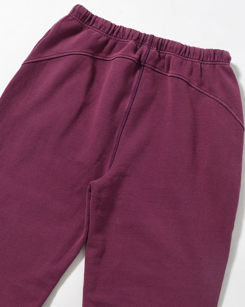 RESEARCHED EASY PANTS / COTTON SWEAT -PURPLE-