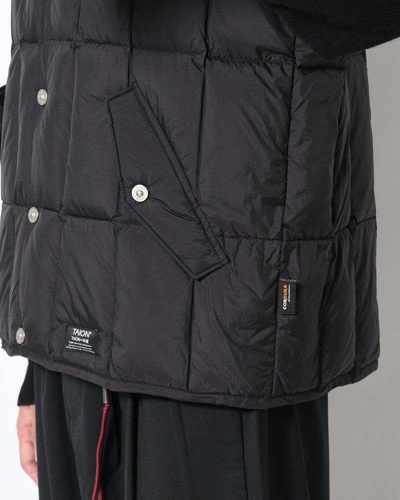 WORK WESTERN DOWN VEST -BLACK-