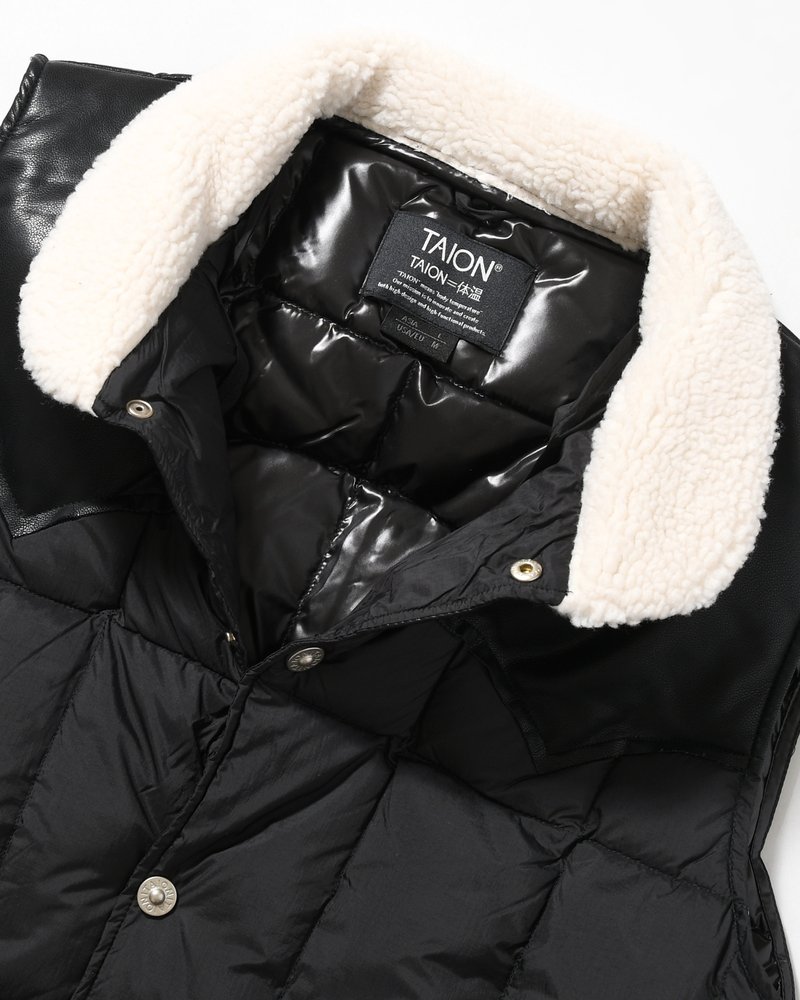 WORK WESTERN DOWN VEST -BLACK-