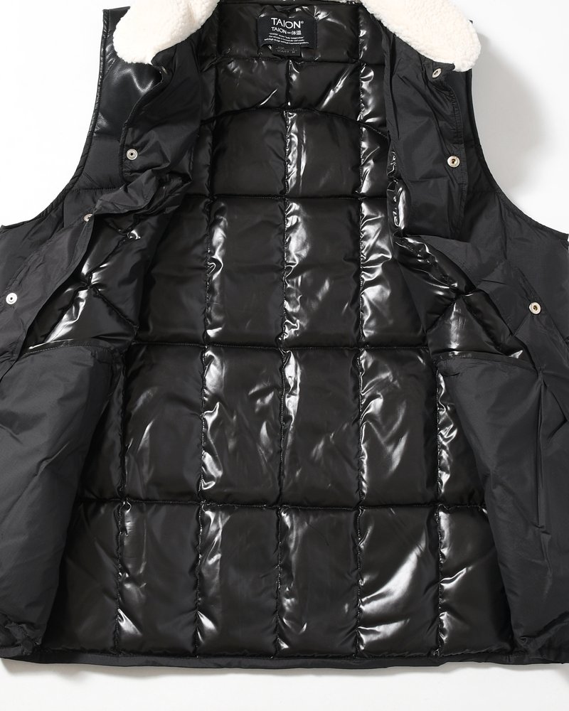 WORK WESTERN DOWN VEST -BLACK-