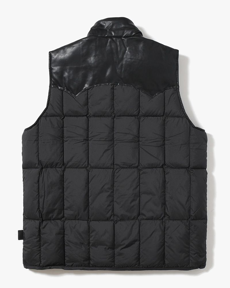 WORK WESTERN DOWN VEST -BLACK-