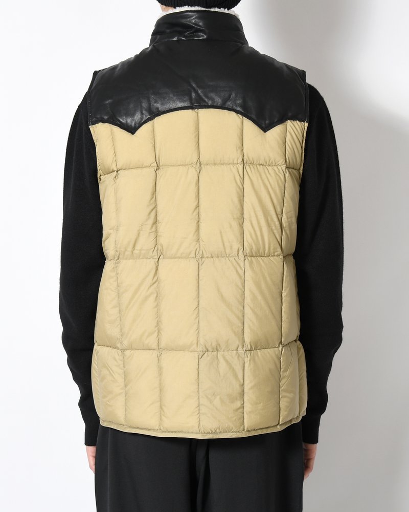WORK WESTERN DOWN VEST -KHAKI-