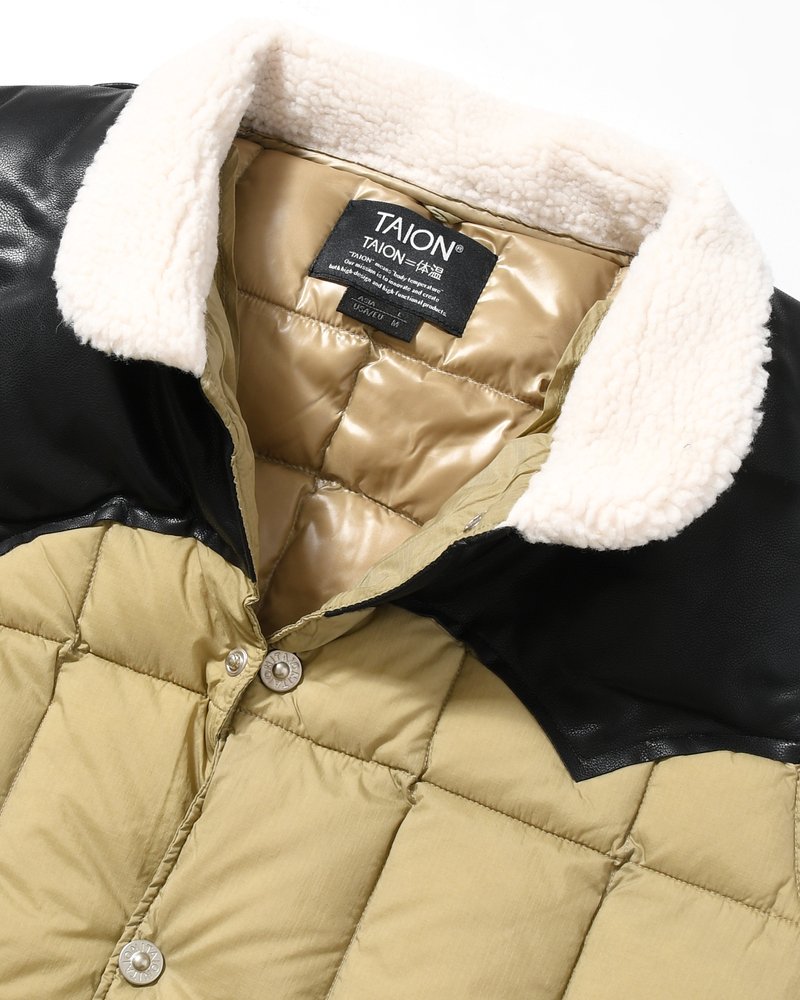 WORK WESTERN DOWN VEST -KHAKI-