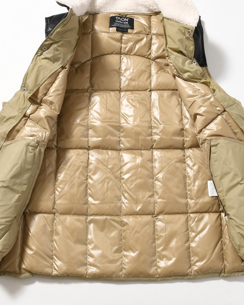 WORK WESTERN DOWN VEST -KHAKI-