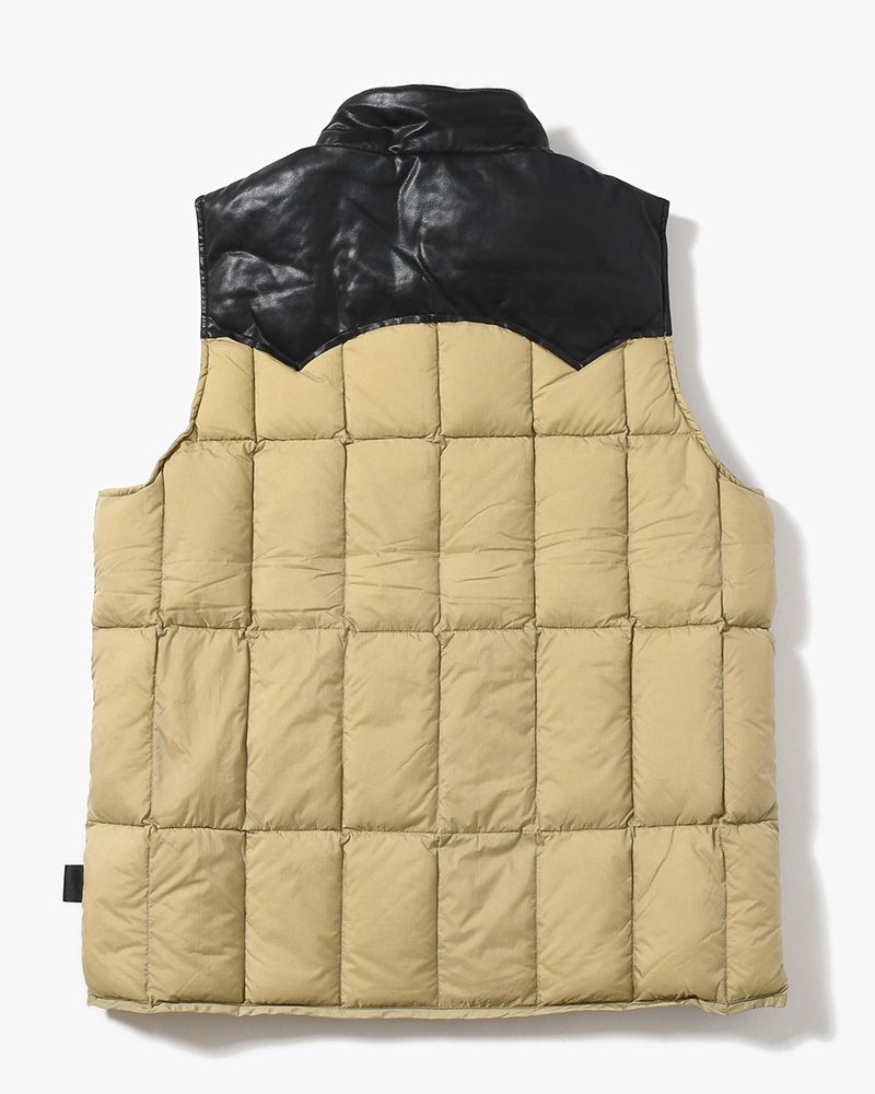 WORK WESTERN DOWN VEST -KHAKI-