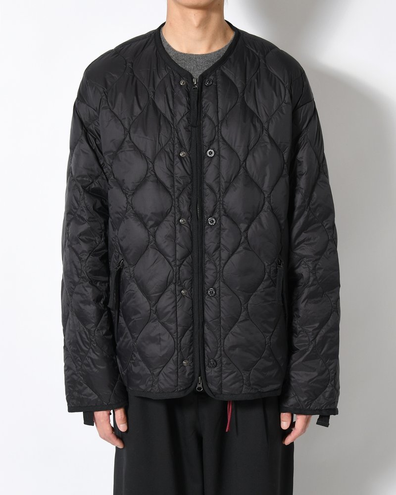 MILITARY M65 LINER W ZIP SHORT DOWN JACKET -BLACK-