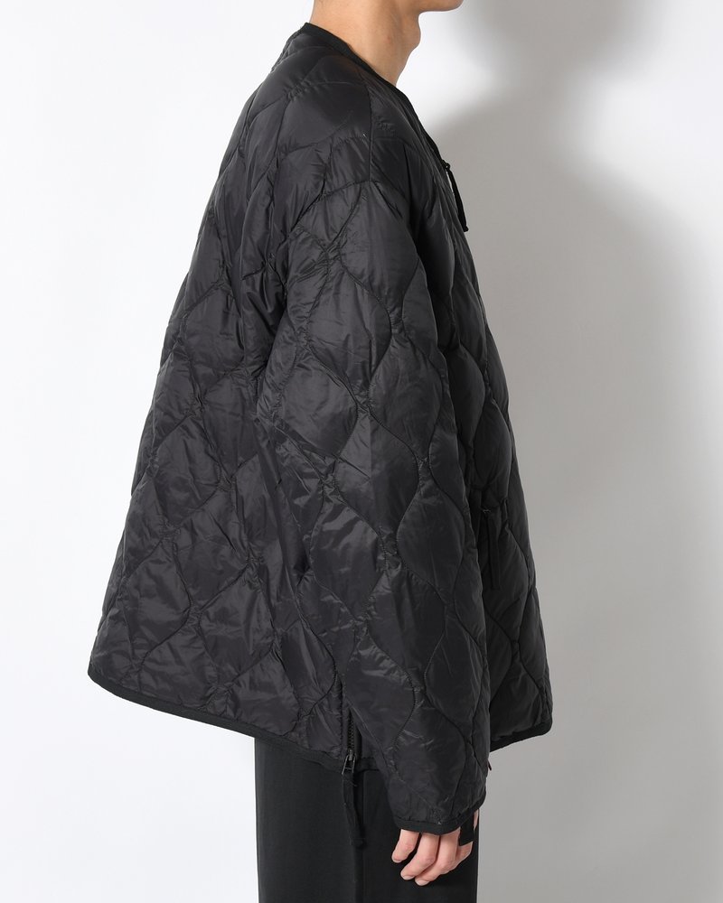 MILITARY M65 LINER W ZIP SHORT DOWN JACKET -BLACK-