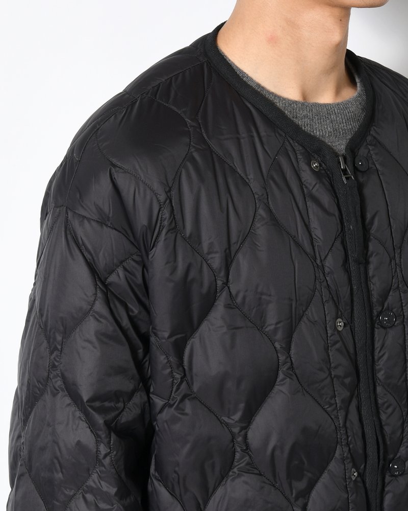 MILITARY M65 LINER W ZIP SHORT DOWN JACKET -BLACK-