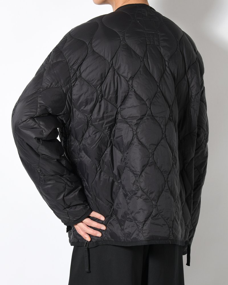 MILITARY M65 LINER W ZIP SHORT DOWN JACKET -BLACK-