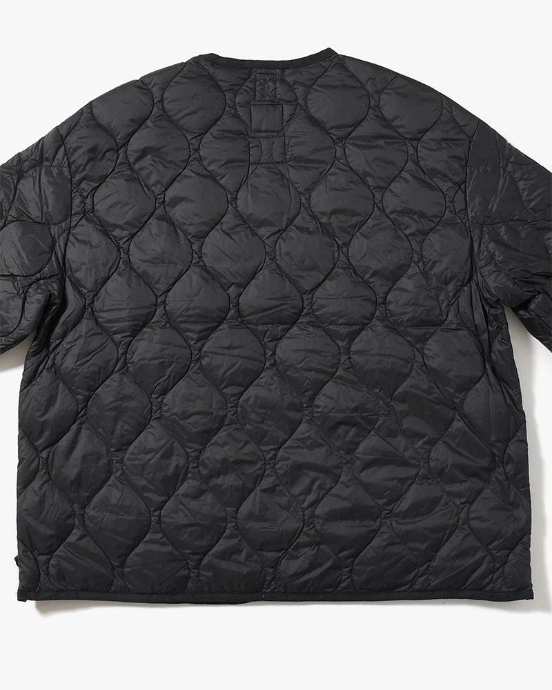 MILITARY M65 LINER W ZIP SHORT DOWN JACKET -BLACK-
