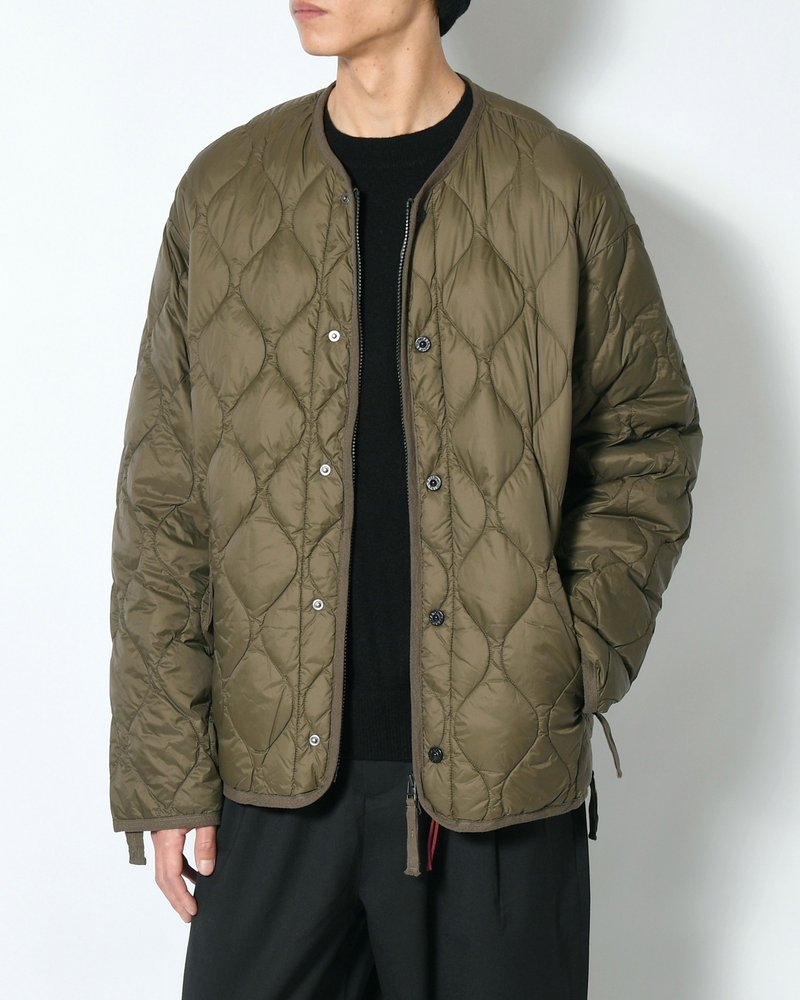 MILITARY M65 LINER W ZIP SHORT DOWN JACKET -D.OLIVE-