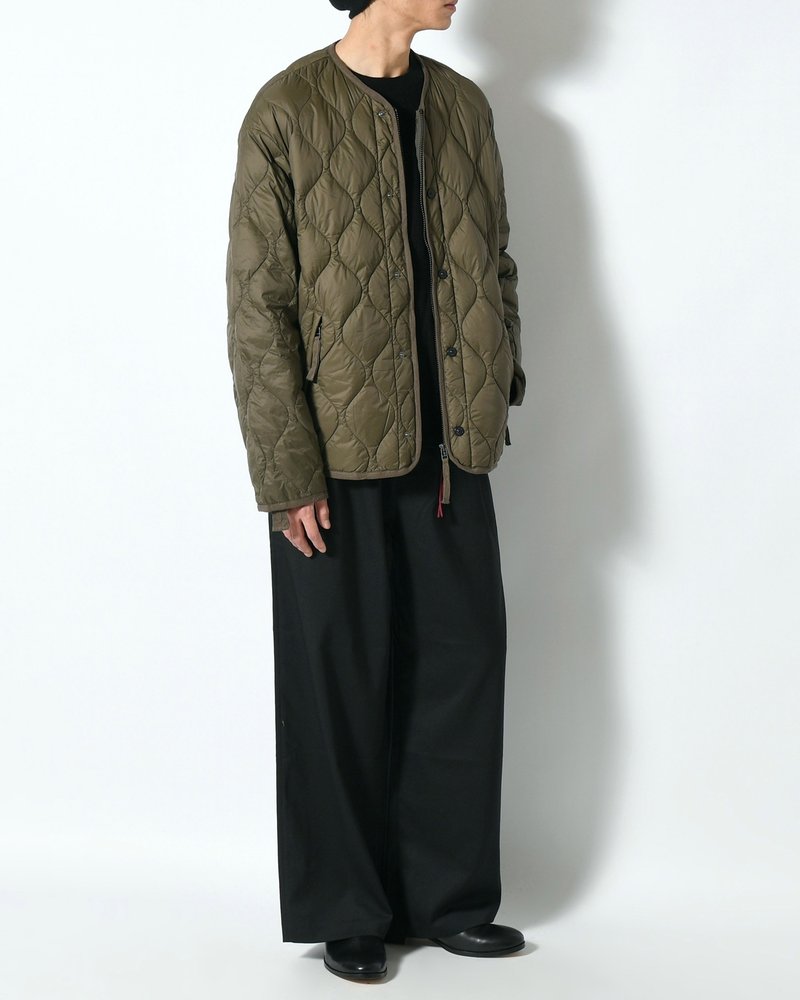 MILITARY M65 LINER W ZIP SHORT DOWN JACKET -D.OLIVE-