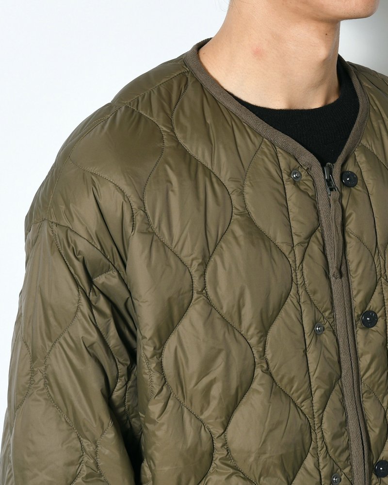MILITARY M65 LINER W ZIP SHORT DOWN JACKET -D.OLIVE-