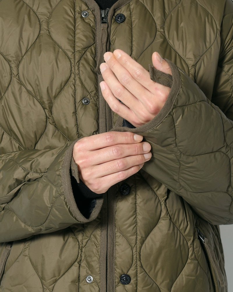 MILITARY M65 LINER W ZIP SHORT DOWN JACKET -D.OLIVE-
