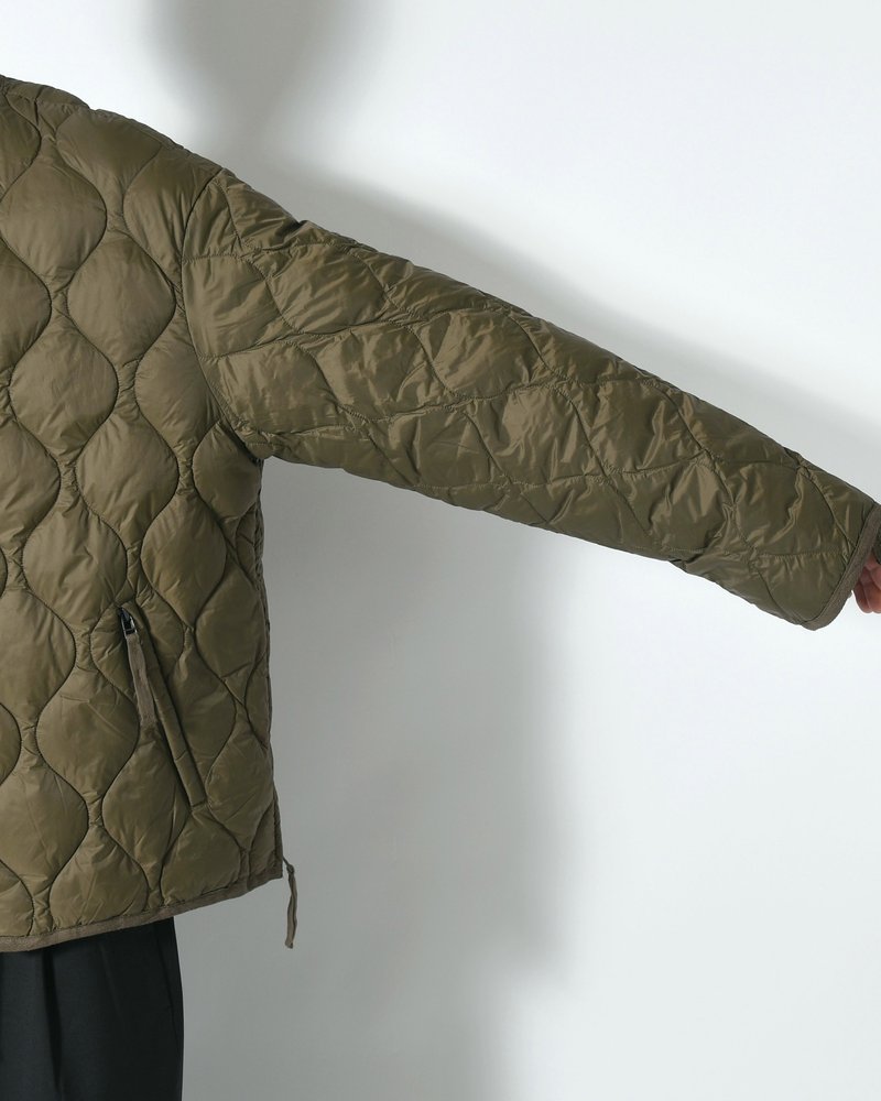 MILITARY M65 LINER W ZIP SHORT DOWN JACKET -D.OLIVE-