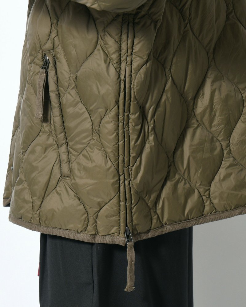 MILITARY M65 LINER W ZIP SHORT DOWN JACKET -D.OLIVE-