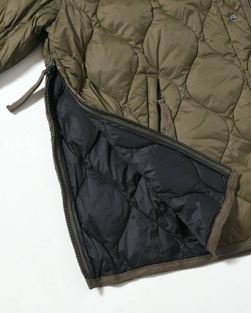 MILITARY M65 LINER W ZIP SHORT DOWN JACKET -D.OLIVE-