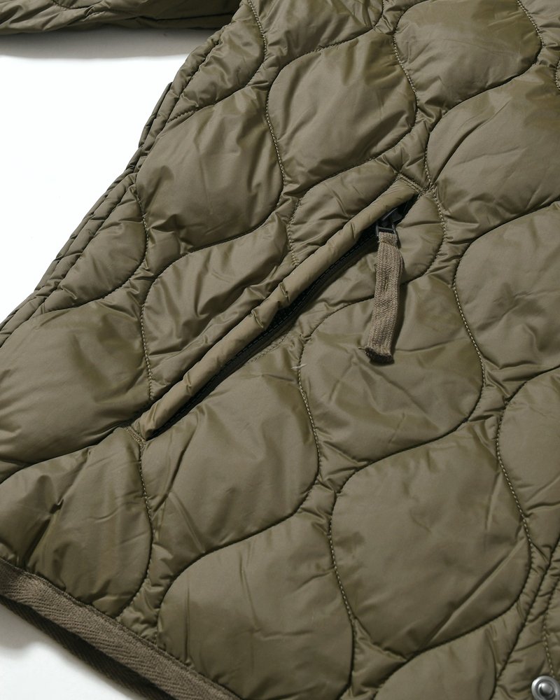 MILITARY M65 LINER W ZIP SHORT DOWN JACKET -D.OLIVE-