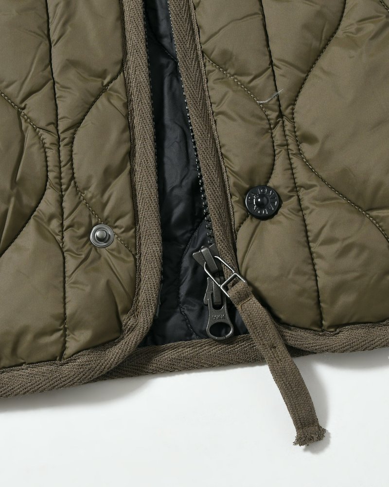 MILITARY M65 LINER W ZIP SHORT DOWN JACKET -D.OLIVE-