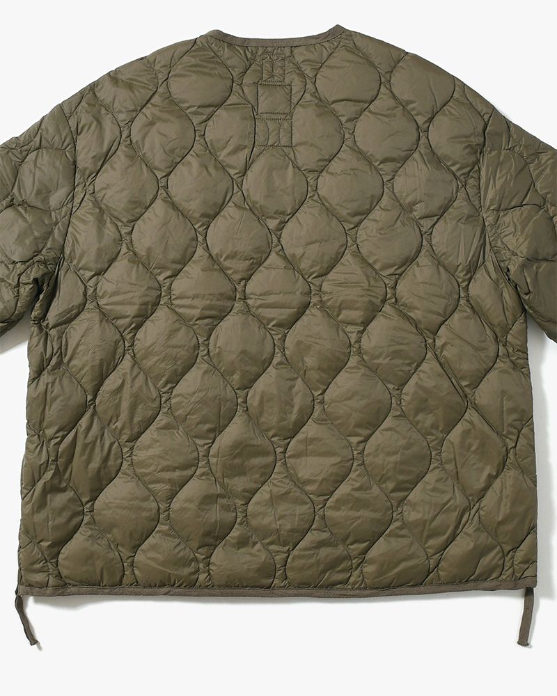 MILITARY M65 LINER W ZIP SHORT DOWN JACKET -D.OLIVE-
