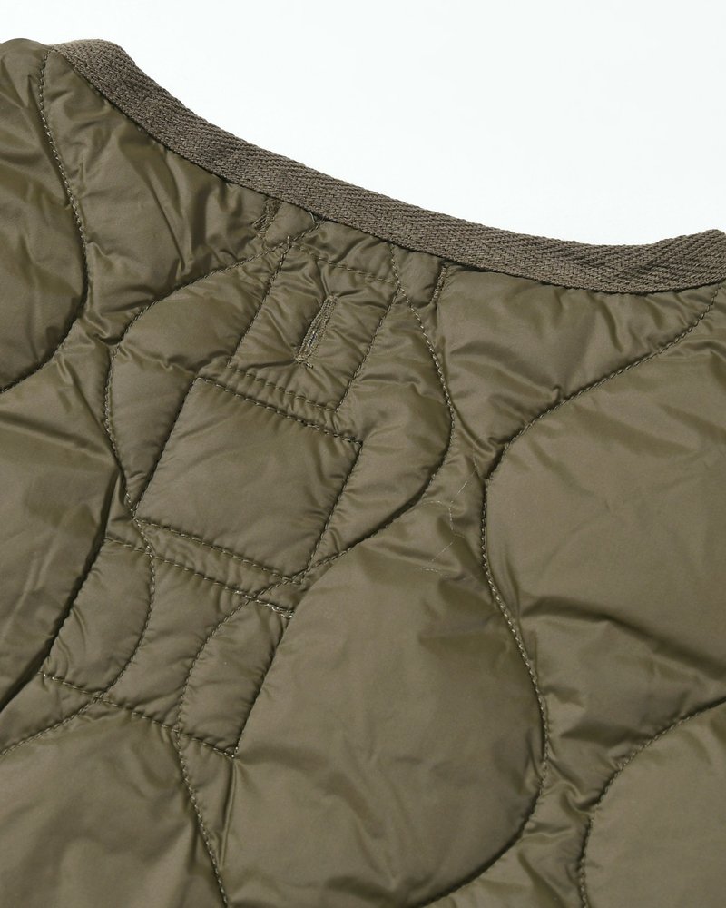 MILITARY M65 LINER W ZIP SHORT DOWN JACKET -D.OLIVE-