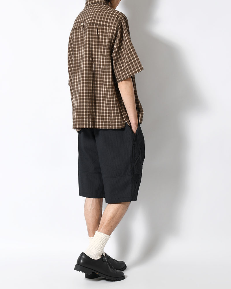 SEERSUCKER BIG SHORTS -BLACK-
