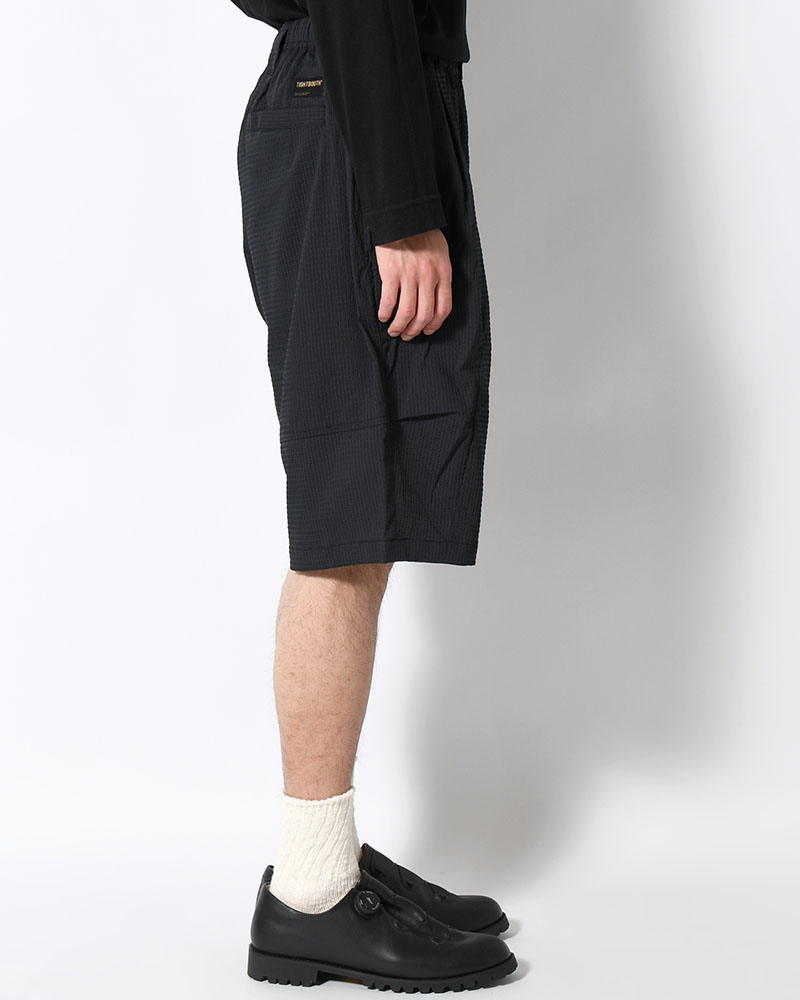 SEERSUCKER BIG SHORTS -BLACK-
