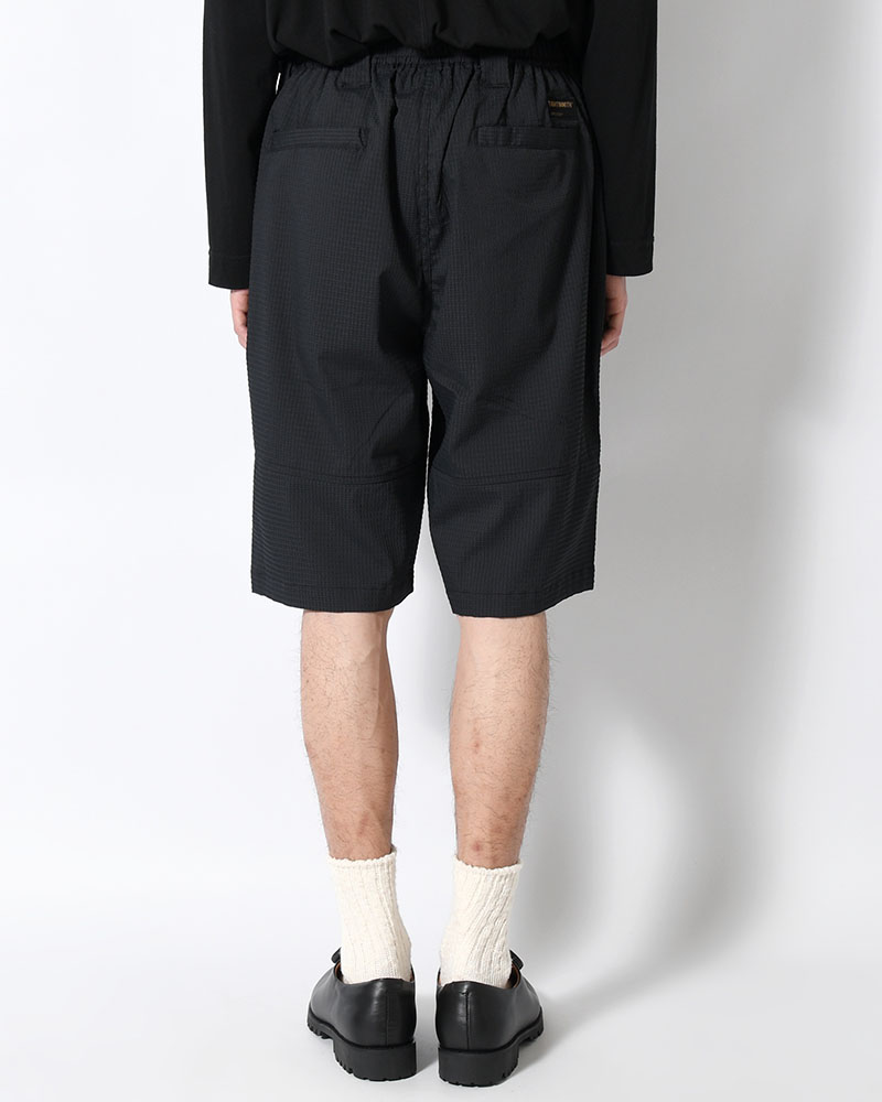 SEERSUCKER BIG SHORTS -BLACK-